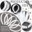 50PCS Amersumer 1/2" Fasce per Capelli Plastiche Senza Denti (Nero) (BIANCO) 3