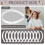 50PCS Amersumer 1/2" Fasce per Capelli Plastiche Senza Denti (Nero) (BIANCO) 2