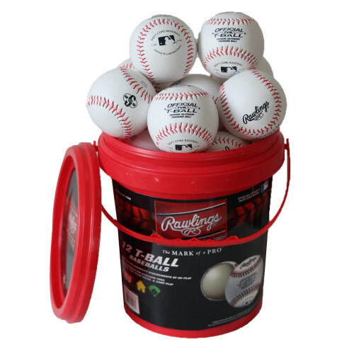 Rawlings | Επίσημες Μπάλες T-Ball | TVB | Νεανικές/6u | Κουβάς | 12 Τεμάχια