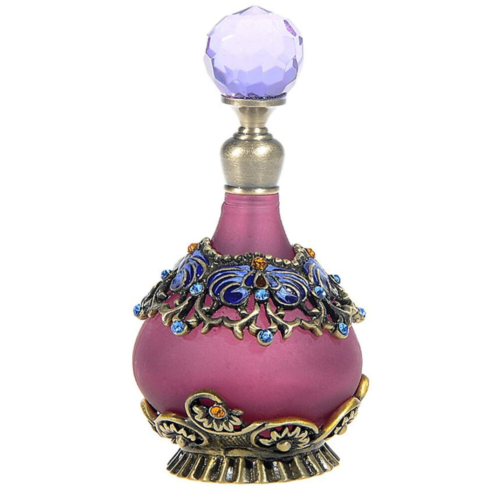 Yu Feng Purple 25Ml Vintage Refillable Crystal Decor Perfume Bottle (P