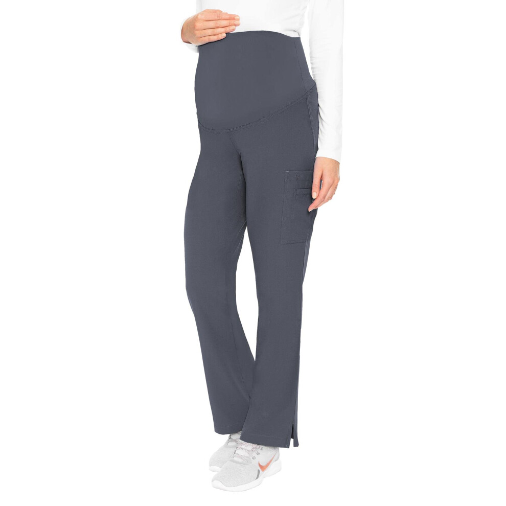 Med Couture Women's Maternity Pant  Pewter  Small Petite