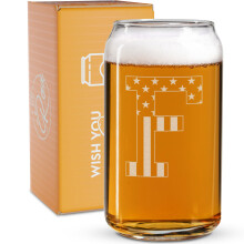 Monogramm-Bierglser fr Mnner (A-Z) 16 oz  Biergeschenke fr Mnner, Bruder, Sohn, Vater, Nachbar  einzigartige Geschenke fr ihn  personalisier