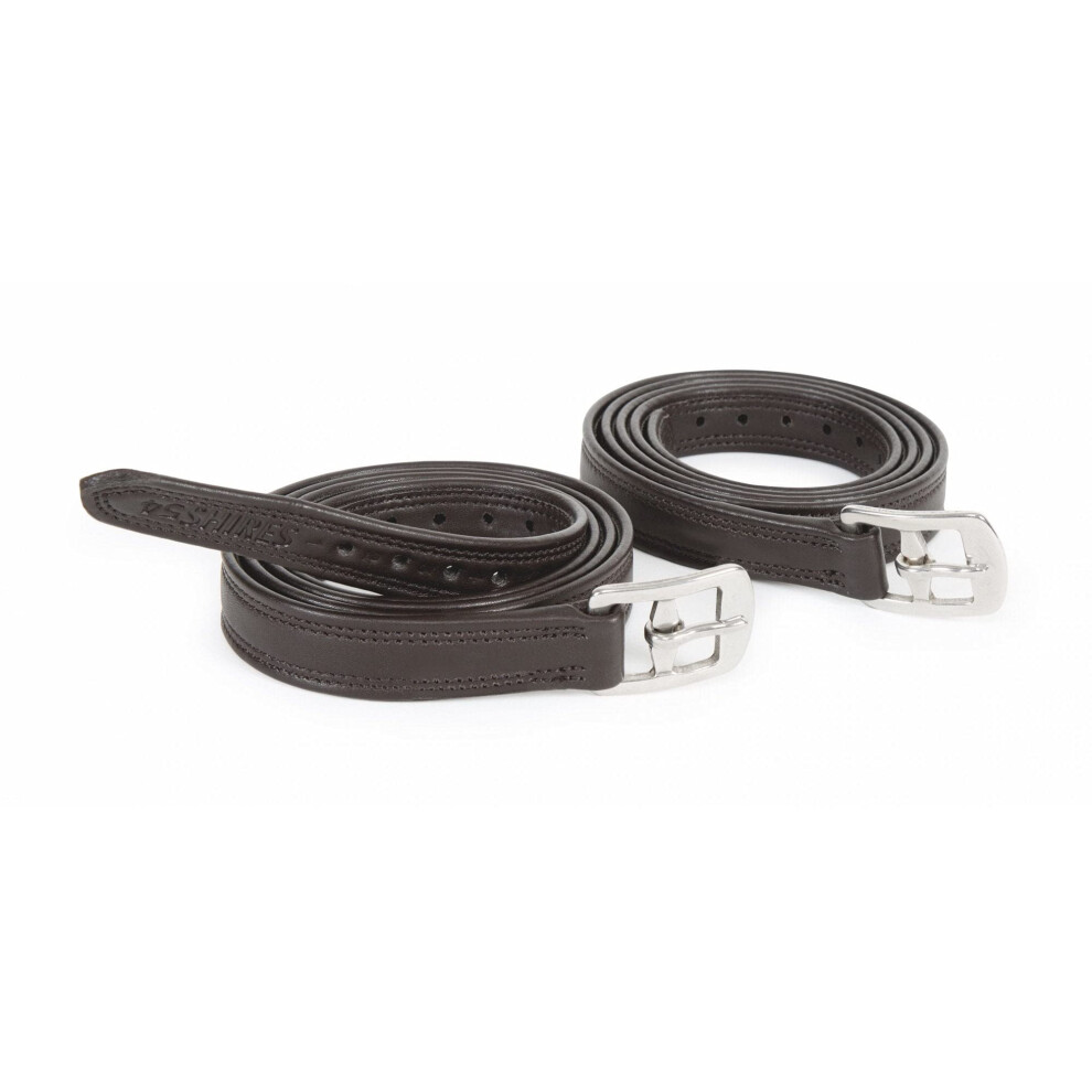 Etrivi   res en cuir non extensibles faciles d'entretien Shires (54 Havana)