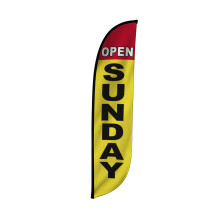 Lookourway Feather Flag - 12ft h?jt reklameflag banner til forretnings- og begivenhedsfremme - kun flag - ?ben s?ndag (10m1200275)