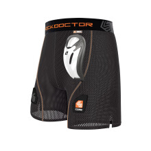 Pantalones Cortos de Hockey Shock Doctor con Protector BioFlex Incluido-Adulto, -Joven, -Niños Tallas, NEGRO-Adulto: XS