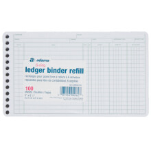 Adams Ledger Sheets 5"""" x 8"""" Groen/Wit