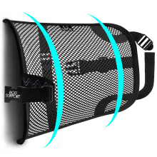 Lumbar Support Pillow for Office Chair and Car Back Support - Double Adjustable Straps and Breathable Mesh for All-Day Comfort Lower Back a