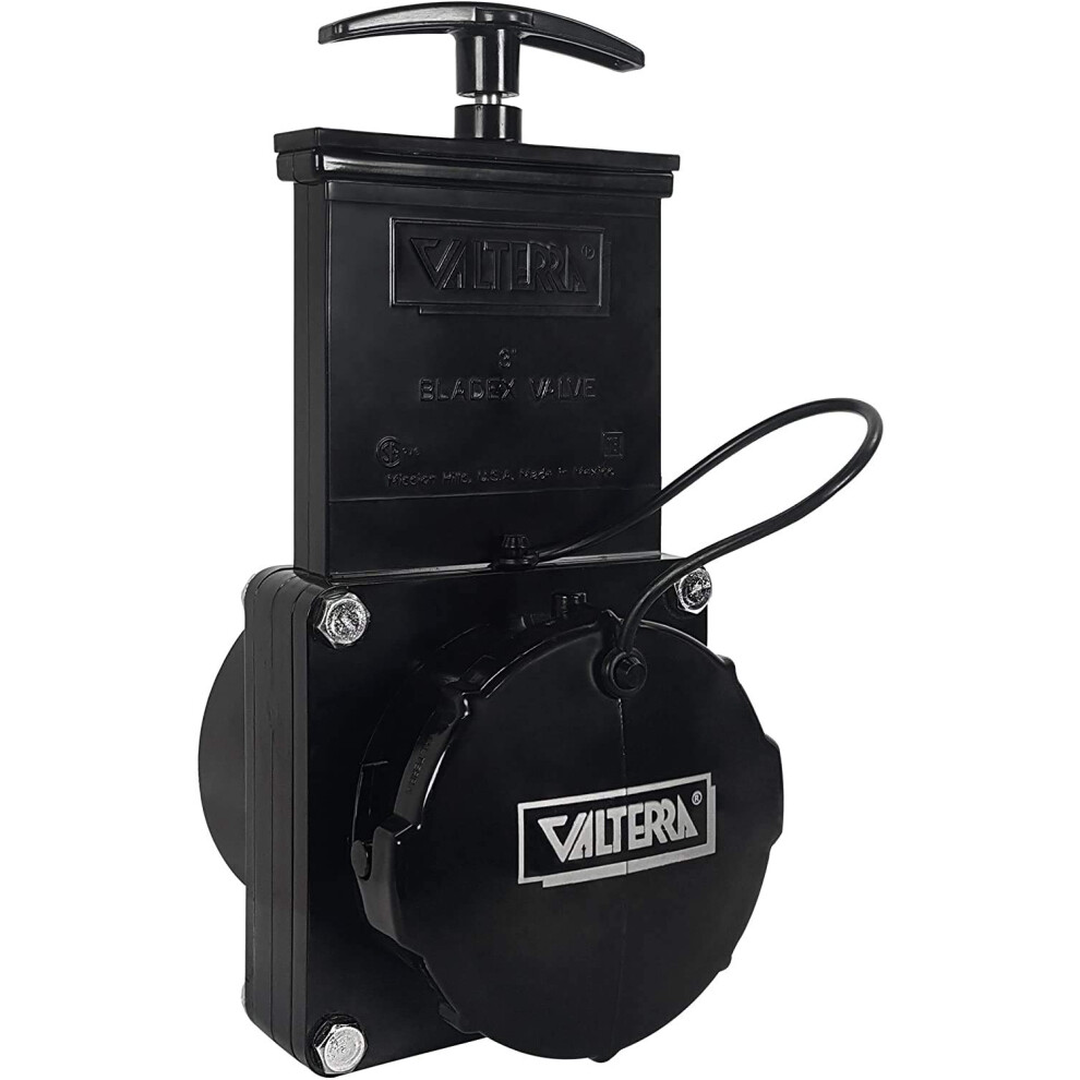 Valterra 3"""" Stainless Steel Rv Waste Dump Gate Valve W/Cap (1) 605941826308