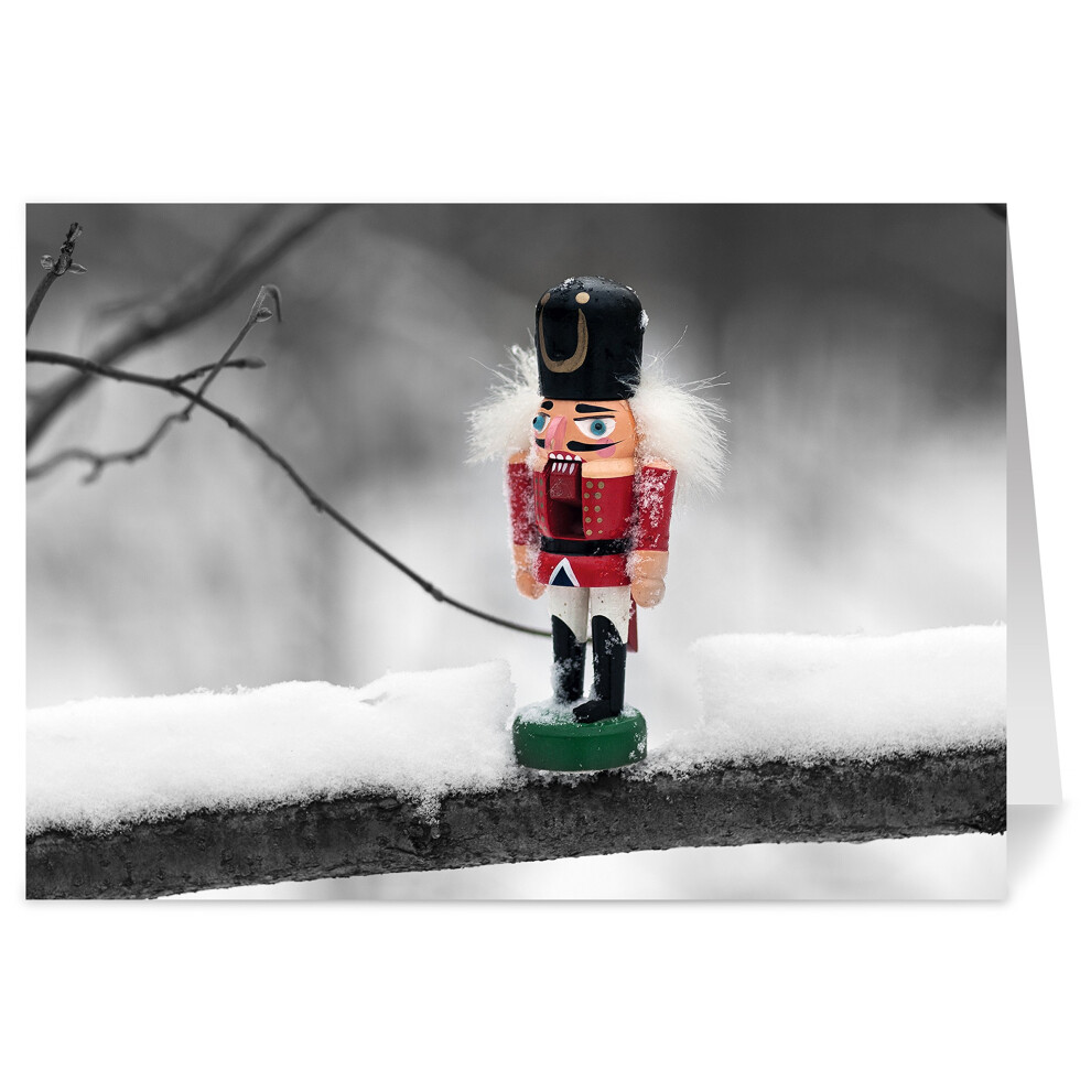 Karty Swiateczne Karty Swiateczne - One Jade Lane - Nutcracker 5X7 Ciezki Zestaw Zapasowy 18 Happy New Year Card-image