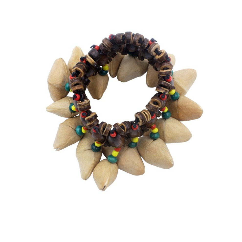 Mowind African Tribal Style Nuts Shell Bracelet Dora Nut Handbell Perc