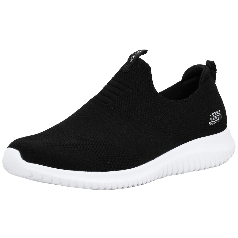 Skechers Ultra Flex First Take Womens Slip On Walking Sneakers  Black/