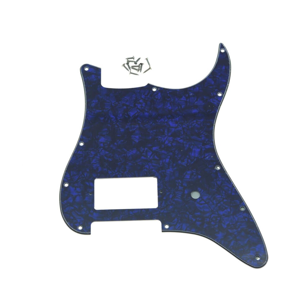 Kaish Battipenna A 11 Fori, St Strat, Un Humbucker, Per Chitarra Fender Delonge, Perla Blu.-image