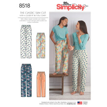 Simplicity Creative Patterns Sewing Pattern Sleepwear A (S-L/X-Small-