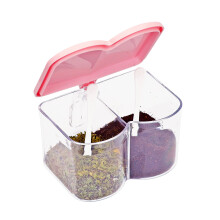 Southern Homewares Akryl Spice Krydderi Opbevaringsboks Beholder med 2 Serveringsskeer Pink L?g