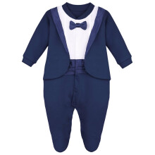 Traje de esmoquin para caballero de Lilax para beb? ni?o, con pajarita, para Navidad, 6 meses, azul marino