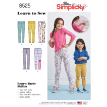 Simplicity Easy to Sew Girl's Leggings Sewing Patterns Sizes 7-14