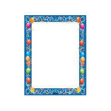 Balloon Border Paperi - Syntympivjuhla - 8,5 x 11-60 Kirjelomakearkkia - Juhlateematulostinpaperi - Valmistettu Yhdysvalloissa