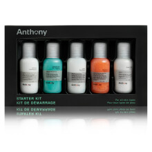 Anthony Starter Kit, 5 Glykol-Gesichtsreiniger, Gesichtspeeling, Allzweck-Gesichtsfeuchtigkeitscreme, belebende Rush-Haar- und Krperwaschcreme, Rasi