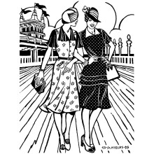 Odziez ludowa Sukienka dzienna z lat 30. XX w. Misses #249 Damska sukienka z epoki depresji Sukienka wykrojowa (tylko wzσr) folkwear249