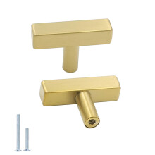 goldenwarm 15Pack Gold Cabinet Knobs Single Hole Drawer Knobs Furniture Hardware Brass Knobs for Bathroom Cabinets Gold Drawer K