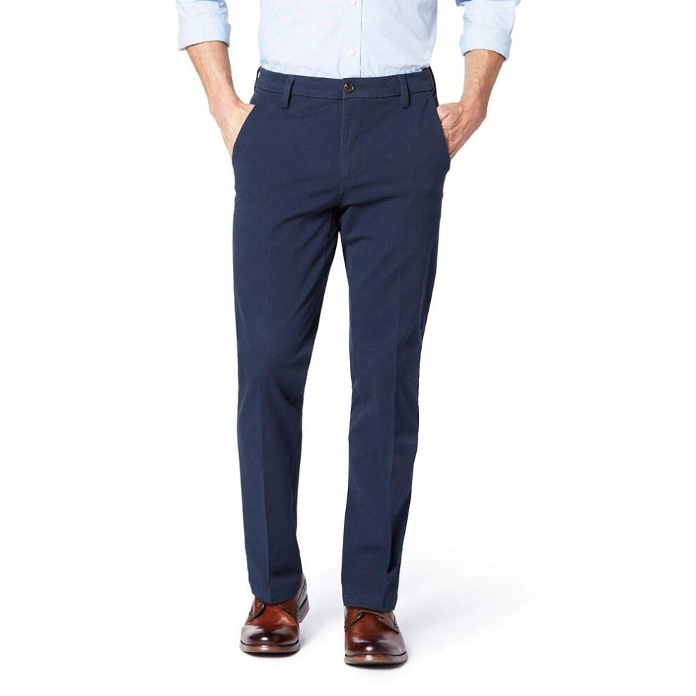Pantalon stretch en coton stretch Slim Fit Signature Khaki Lux pour homme DOcKERS, bleu marine, 34 l x 32 L