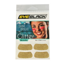 EyeBlack Gold Softball Glitter Eye Zwarte Strips 2 Paar