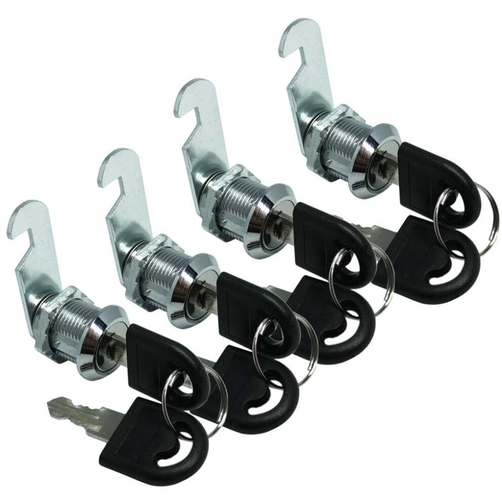 Smbbit 1219 In 16Mm Cabinet Keyed Cam Locks Cylinder Lock Security Drawer Door Mailbox Cabinet Tool Box Lock 4Pack 714973194771