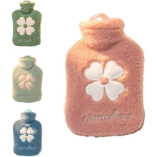 (As show, One size) Hot Water Bag Cartoon Plush Portable Mini 1000ML-Pink