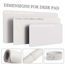 (As show, One size) Waterproof PVC Leather Desk Table Protector, for Office Work/Home/Decor (80x40cm, Gray)