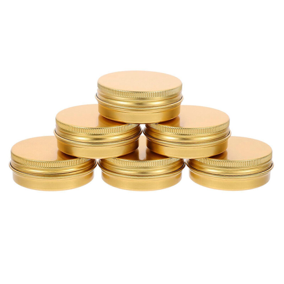 (As show, One size) 6Pcs Cosmetics Candle Storage Boxes Round Shaped Tea Aluminum Storage Case-image-OPC-PG9FNNK-NEW