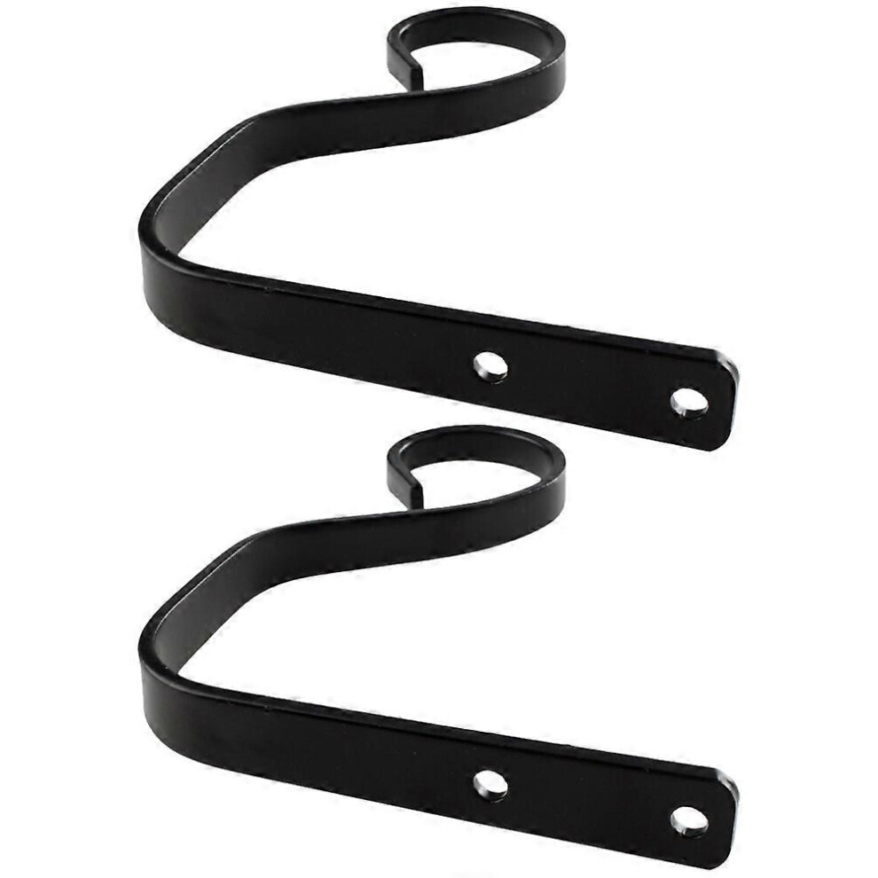 Kricely (As Show, One Size) 2Pcs Balcony Planter Hanger Metal Hanging Planter Bracket Flower Basket Holder Bracket Planter Hanger Hook
