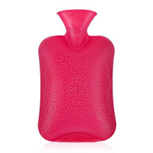 (As show, One size) Premium Classic Rubber Hot Water Bottle, Used for Hot Compress and Hyperthermiared