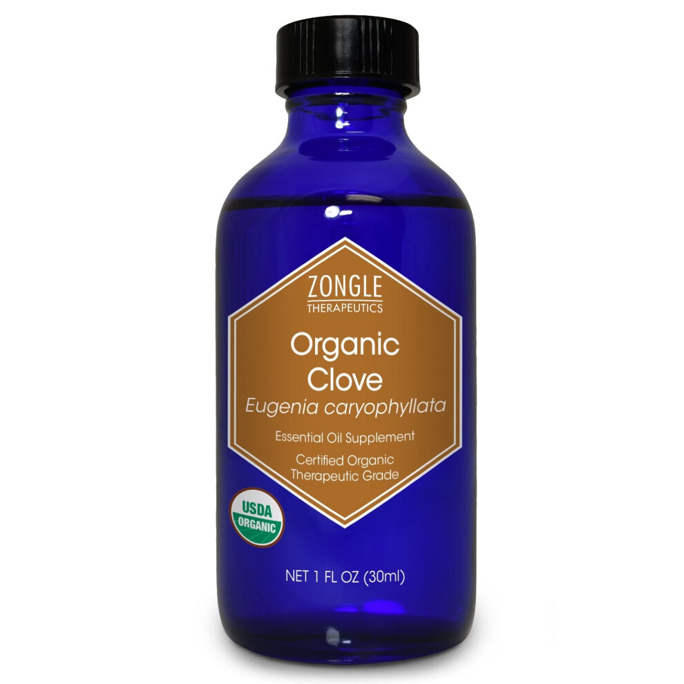 Organic Clove Oil  Zongle  1 OZ - for Teeth  Gums  Tooth Aches  Pain