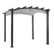 Canopy de substitui      o dos ventos do jardim para a p   rgola arqueada de Hampton Bay - Riplock 350 - Cinza de ard   sia