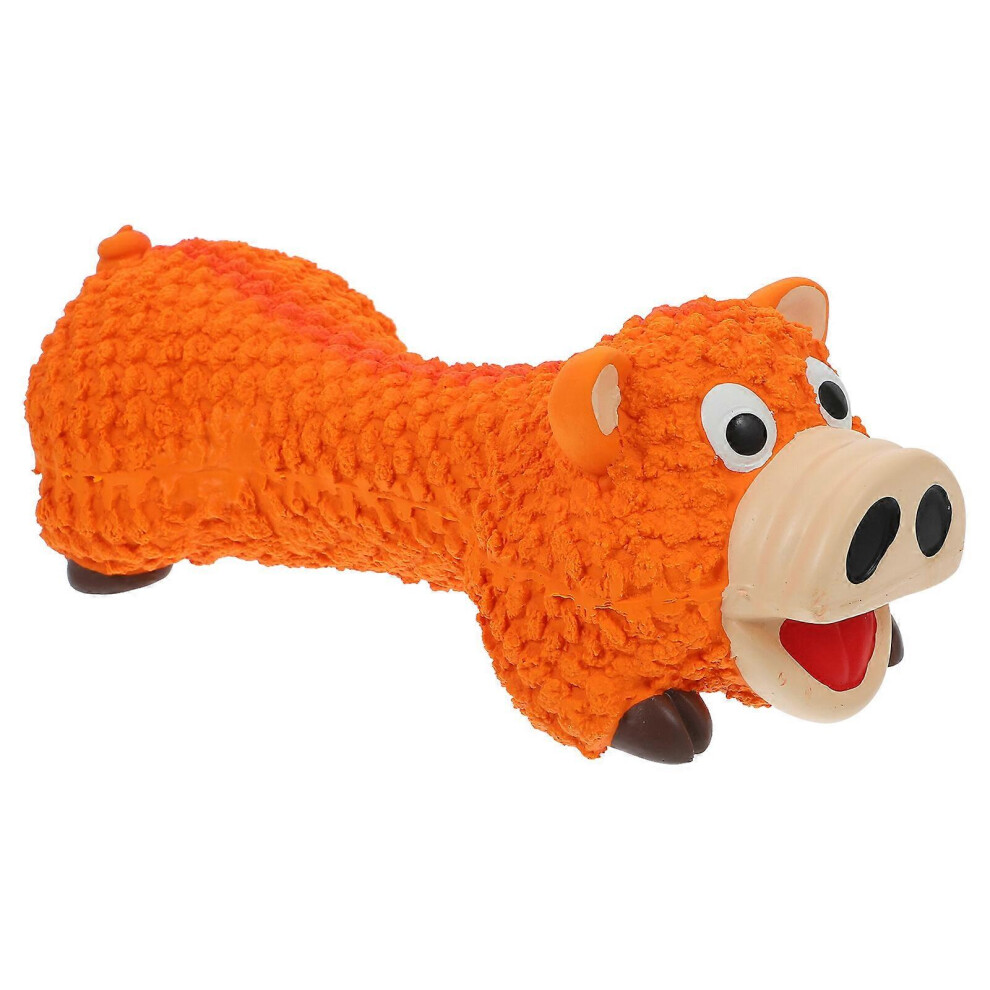 Kricely (As Show, One Size) Puppy Chewing Pig Toy Animal Shaped Teething Plaything Pet Biting Chewing Toy