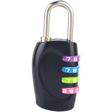(As show, One size) Combination Lock Resettable 4 Digit Padlock Outdoor Waterproof Combo Lock for School Gym Locker Fence Gate Hasp Cabinet Toolbox Cases (Multi-)
