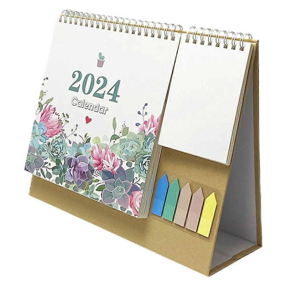 Kricely (As Show, One Size) 2024 Desk Calendar Daily Planning Calendar Tabletop Decorative Paper Calendar Office Calendar