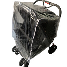 Universal Waterproof Twins Baby Pushchair Rain Cover Side By Side Double Pushchair Dammskert omslag Babyvagn PRAM Tillbehr barnvagn Raincover