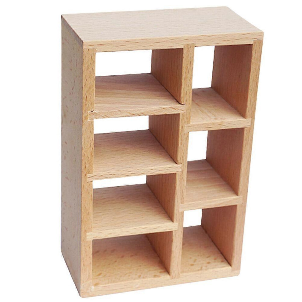 Kricely (As Show, One Size) Dollhouse Mini Bookshelf Tiny House Furniture Miniature Cabinet Model Mini House Decoration