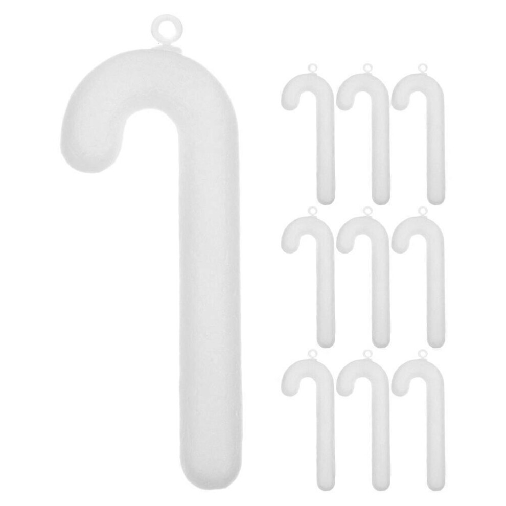 Kricely (As Show, One Size) 10Pcs Christmas Tree Hanging Ornament Foam Candy Cane Decoration Crutch Pendant
