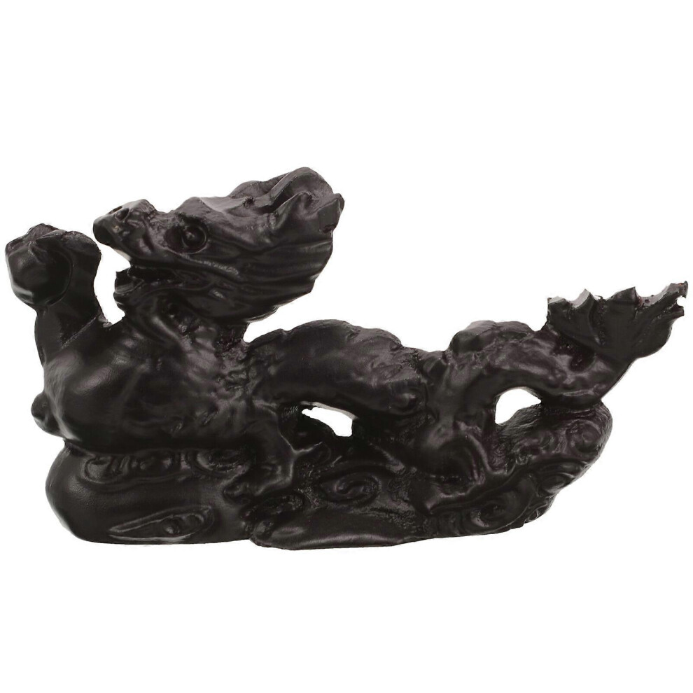 Kricely (As Show, One Size) Chinese Dragon Statue Wooden Dragon Sculpture Desktop Dragon Figurine Dragon Shaped Ornament