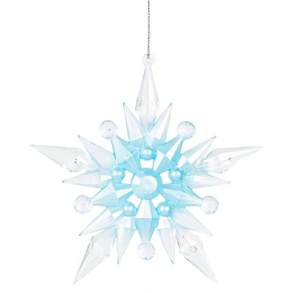 Kricely (As Show, One Size) Christmas Tree Decoration Snowflake Shaped Xmas Hanging Ornament Front Door Pendant Decor
