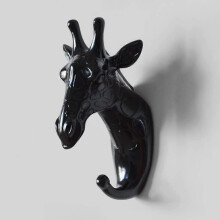 (As show, One size) Crafts Home Wall Decoration Elegant Single Giraffe Head Wall Resin Hook Cartoon Hook Jewelry Key Scarf Bag Hanger Robes Coat Rack for Living Room Bedr