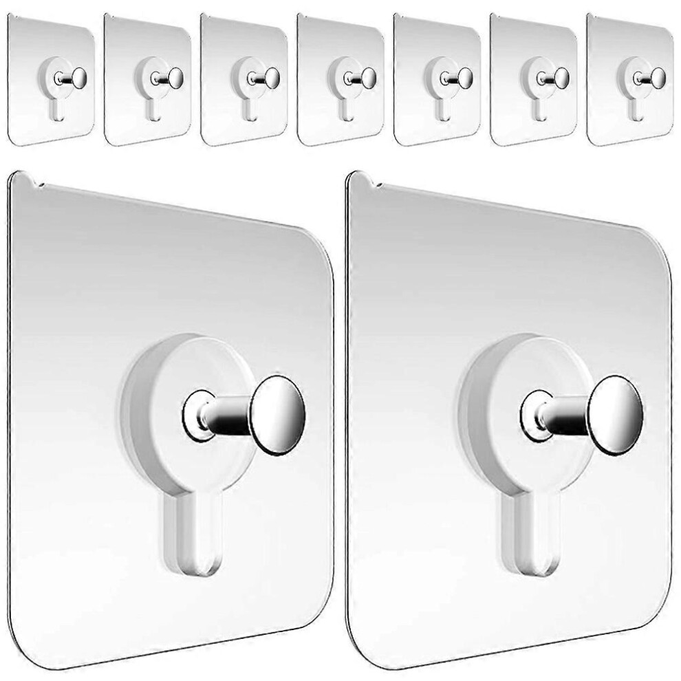 Kricely (As Show, One Size) 20Pcs Adhesive Hooks Wall Mount Hooks Removable Picture Hangers For Living Room Bedroom