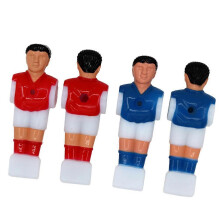 (As show, One size) 4pcs Rod Soccer Foosball Table Football Man Soccer Player Replacement Parts for 1.4M Table Football (Red + Blue)