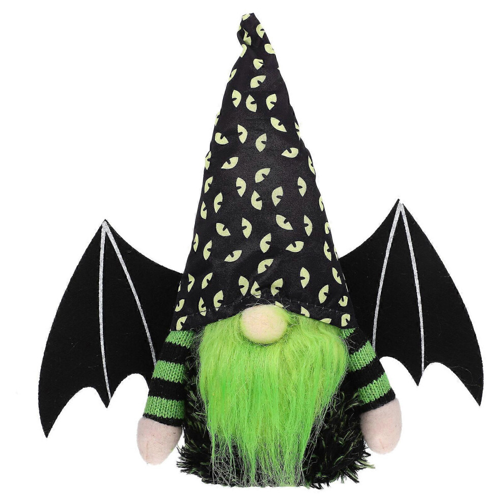 Kricely (As Show, One Size) Halloween Bat Wing Design Gnome Halloween Decorative Doll Halloween Decor