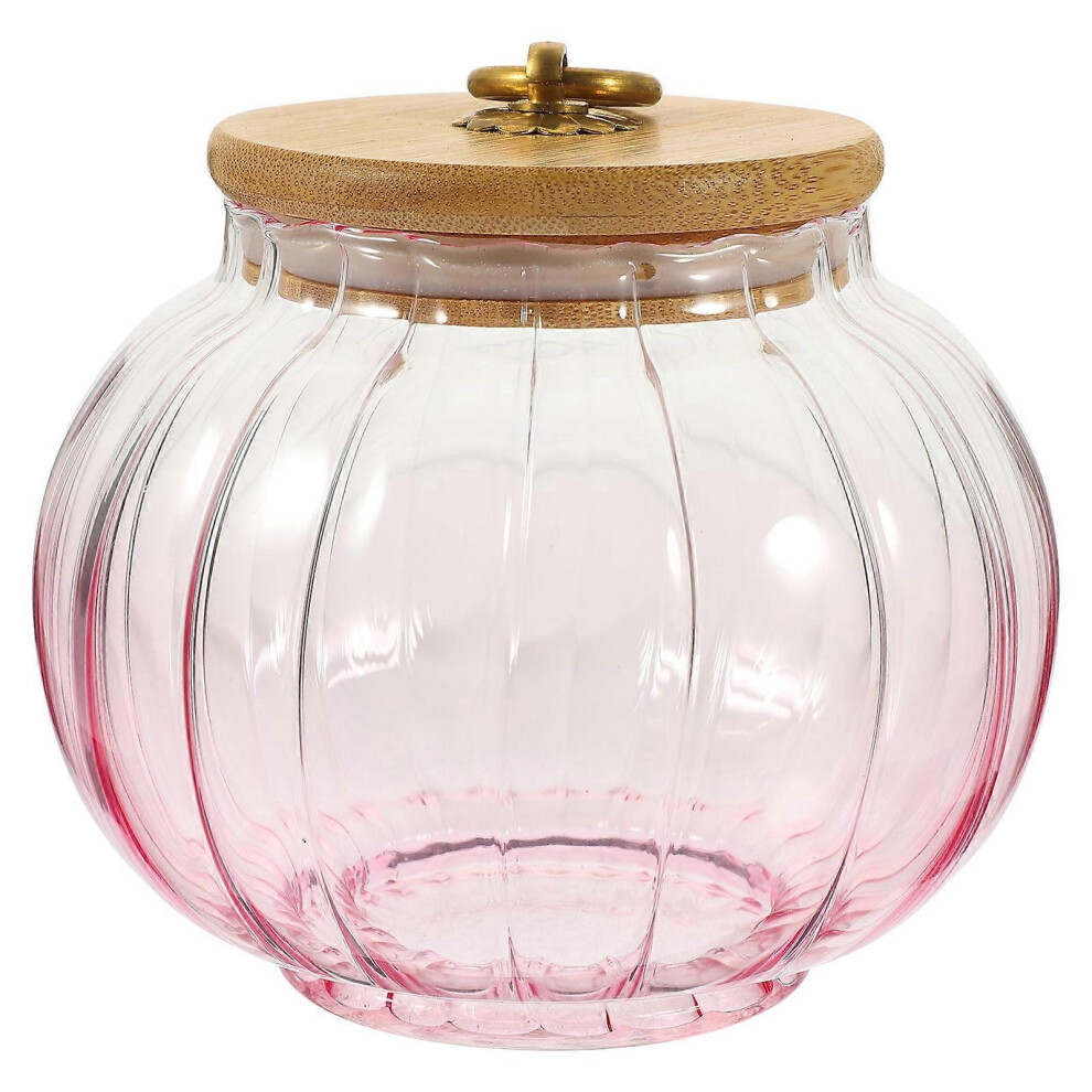 Kricely (As Show, One Size) Glass Jar Tea Glass Canister Airtight Tea Storage Container With Lid Handle Glass Jars