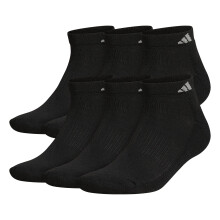 adidas mens Athletic Cushioned (6-pair) Low Cut Sock Black/Aluminum 2