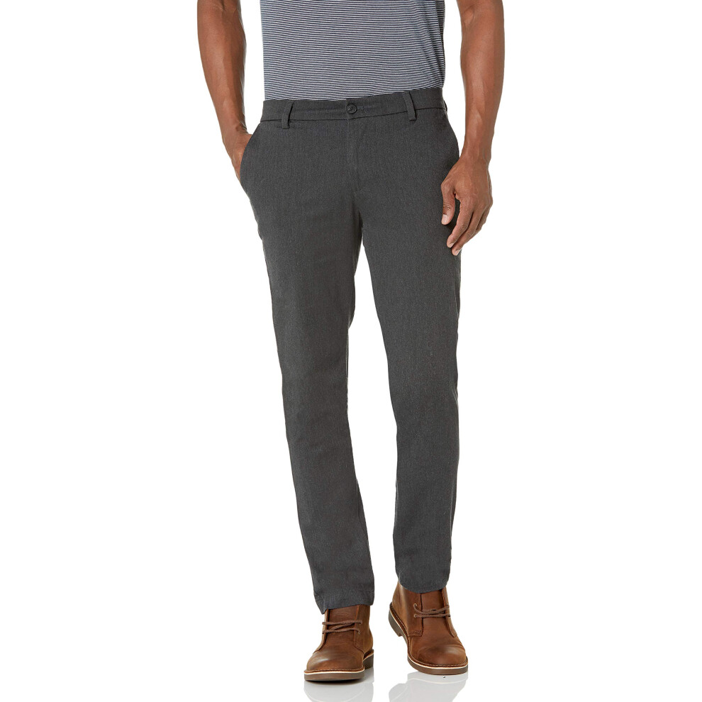 Pantalon Slim Fit Signature Khaki Lux en coton stretch pour homme Dockers, anthracite chin   , 31 l x 32 L