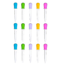 (As show, One size) 15pcs Medicine Feeder Pretty Durable Silicone Great Useful Droppers Kids Dropper Medicine Droppers Kitchen Child